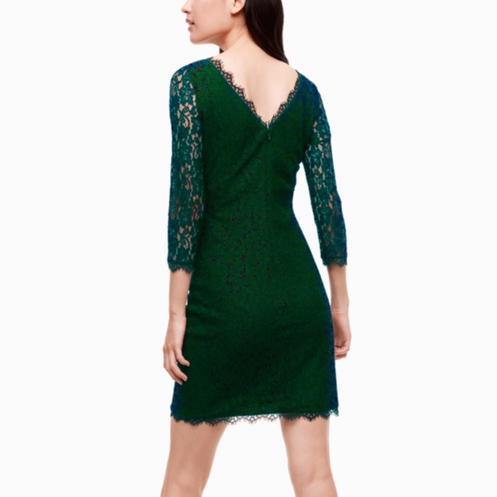 Aritzia Babaton Rafael Lace Dress in Emerald Green